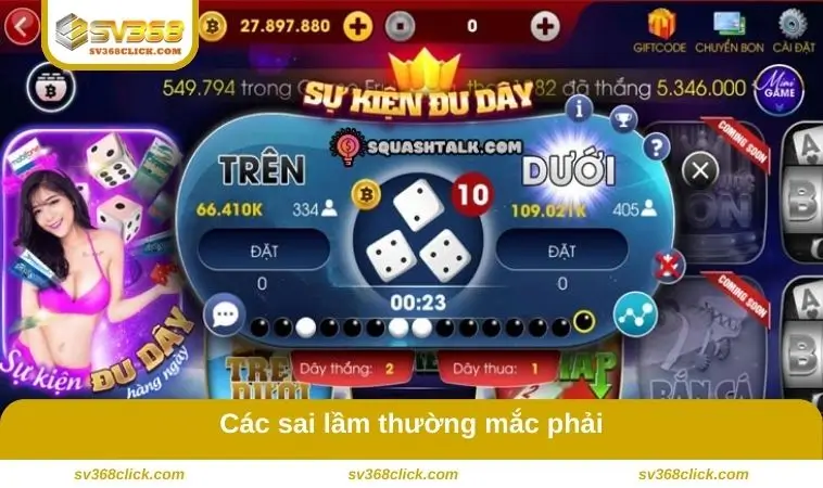 Các sai lầm thường mắc phải