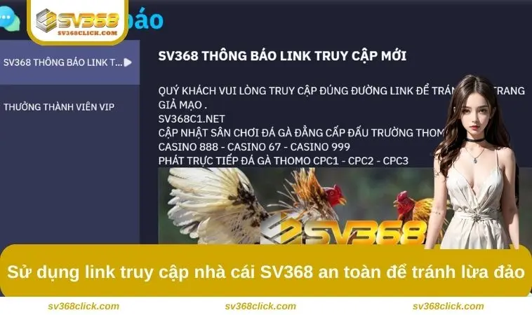 Sử dụng link truy cập nhà cái SV368 an toàn để tránh lừa đảo
